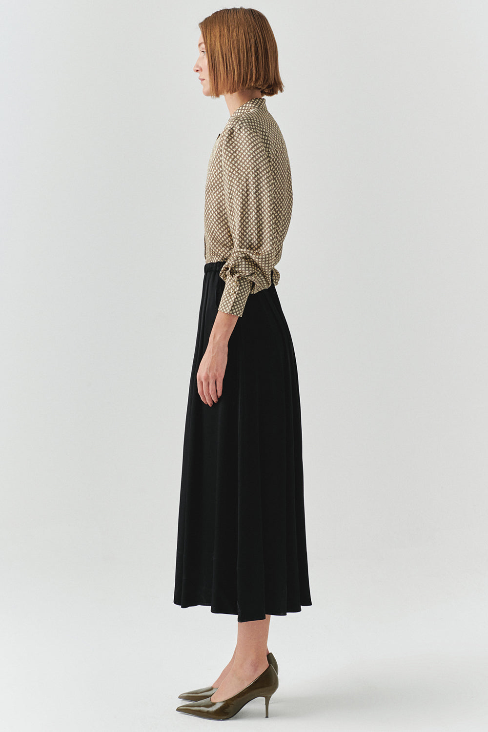 Eilenn Sheer Viscose Maxi Skirt