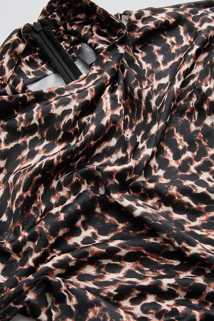 Ensley Printed Turtleneck Blouse