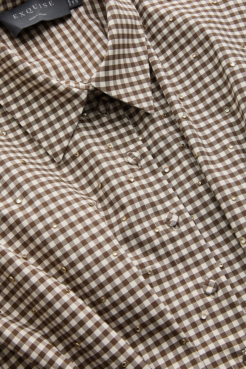 Dream Short Sleeve Poplin Pleated Shirt Dress