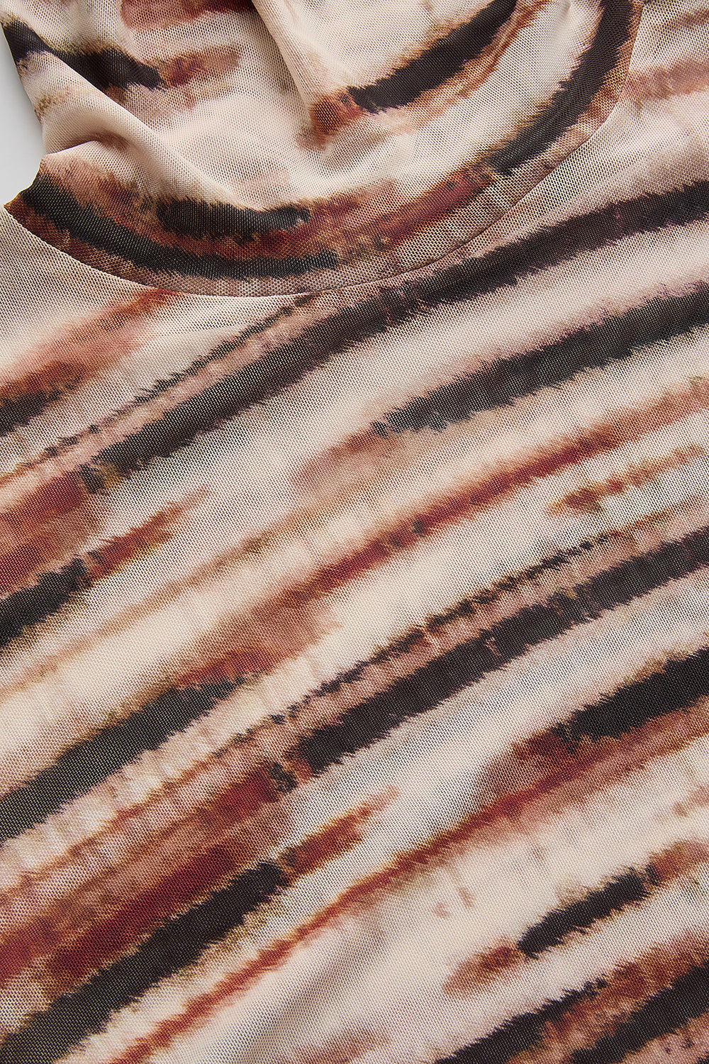 Cheyenne Multicolor Long Sleeve Mesh Turtleneck
