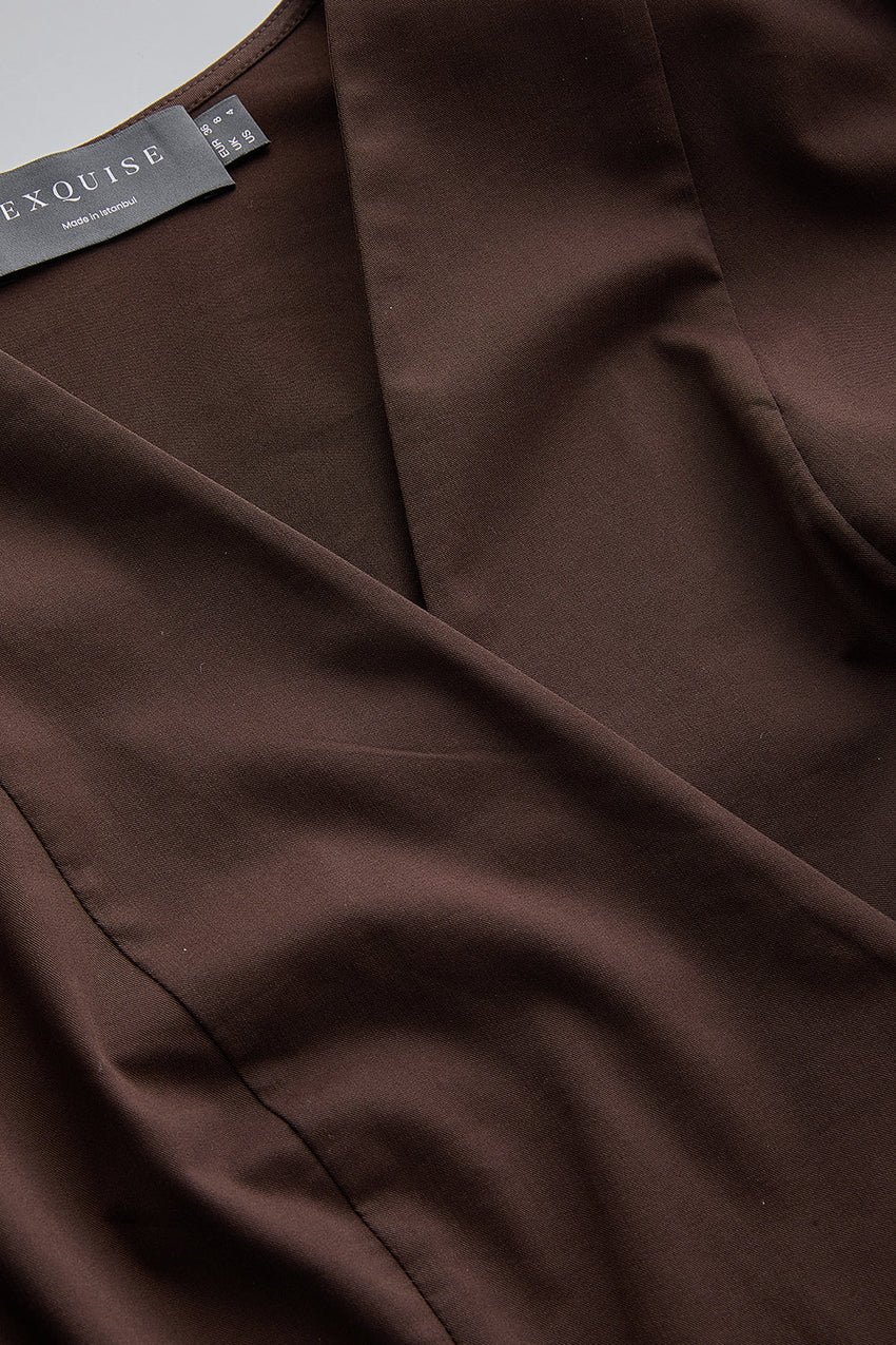 Ashlynn Belted-Lapel Blouse