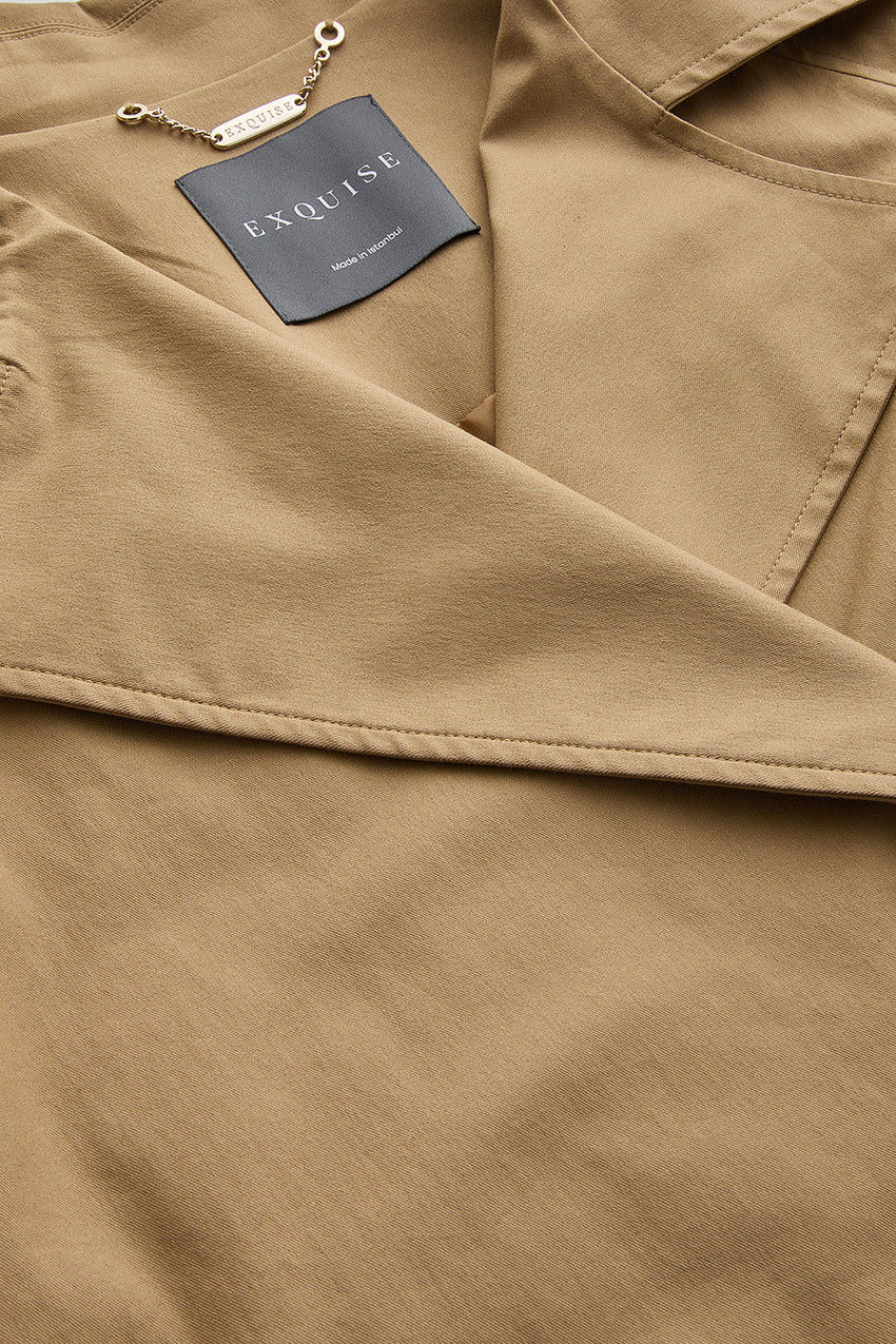 Yareli Trench-Style Shirt Collar Jacket