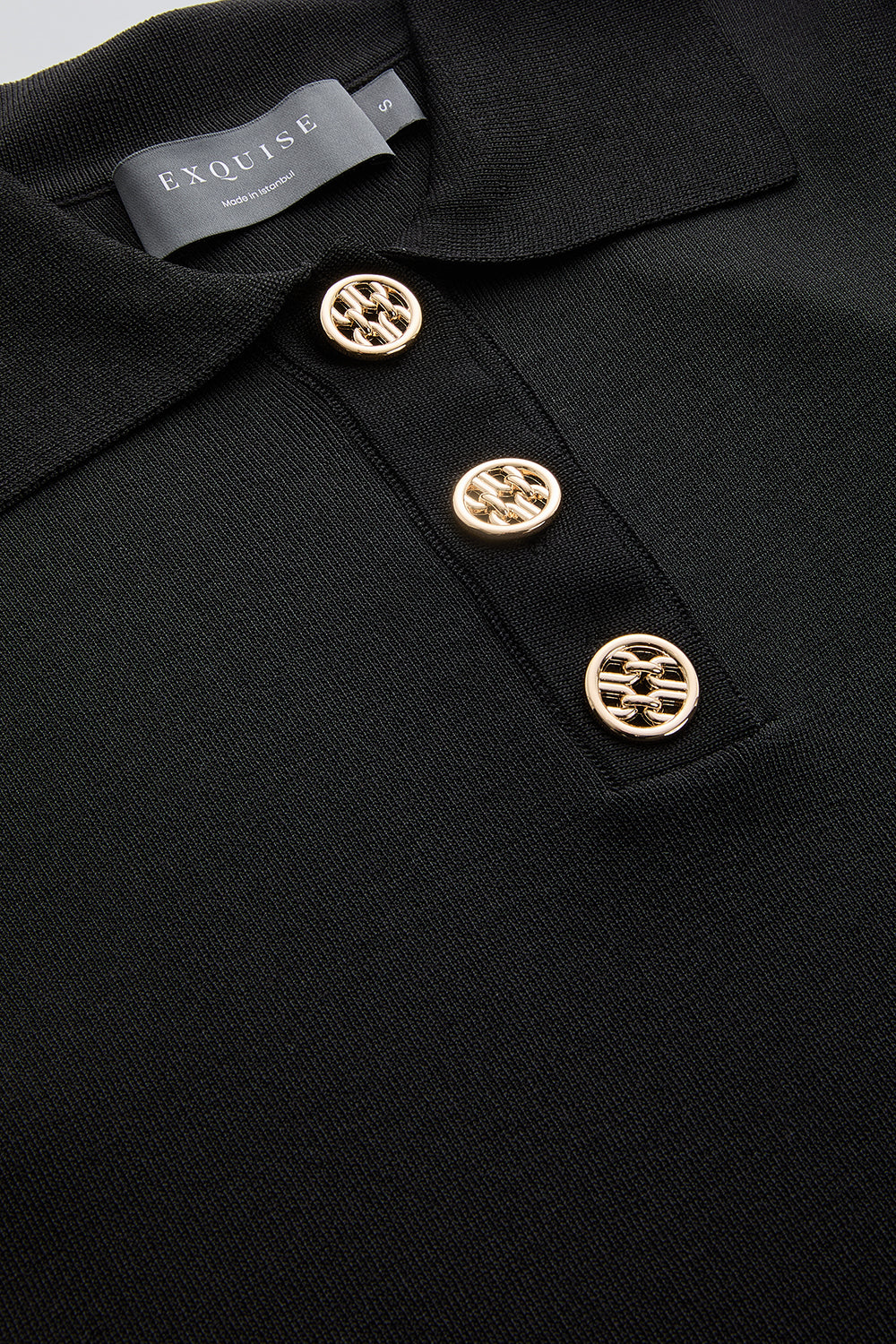 Jaylah Short Sleeve Shirt Collar Sweater
