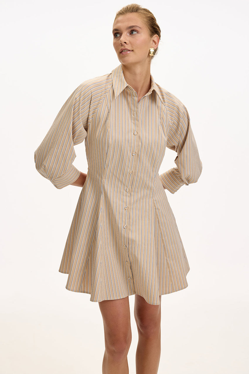 Raglan Sleeve  Mini Dress - MULTI COLOR