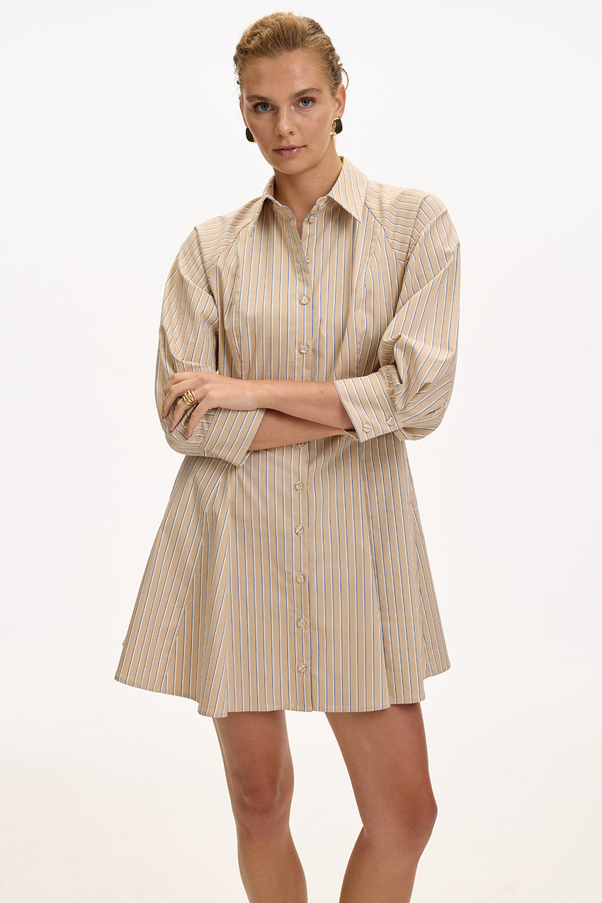 Raglan Sleeve  Mini Dress - MULTI COLOR