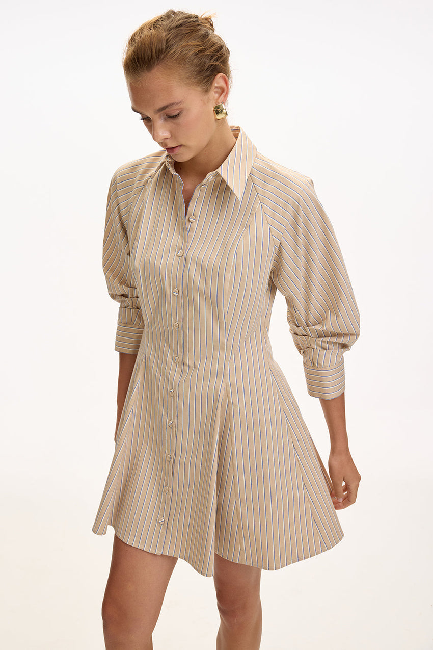 Raglan Sleeve  Mini Dress - MULTI COLOR