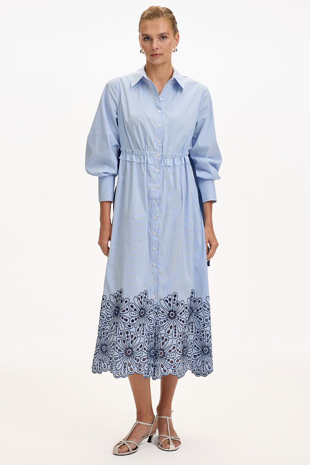 Long Sleeve Midi Dress - MULTI COLOR