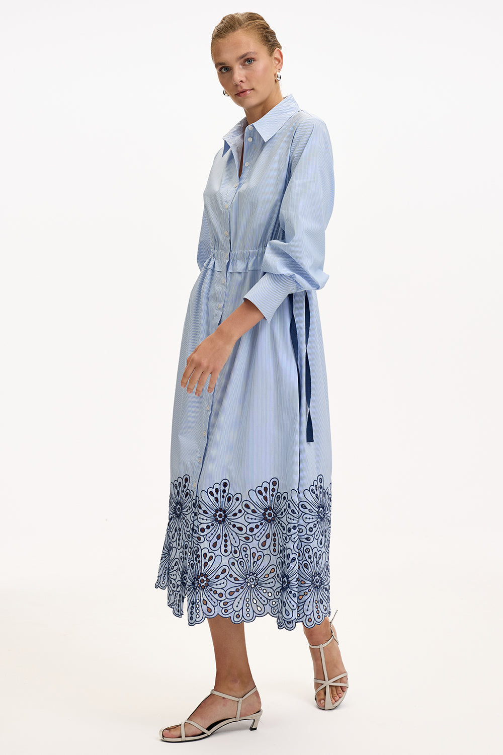 Long Sleeve Midi Dress - MULTI COLOR