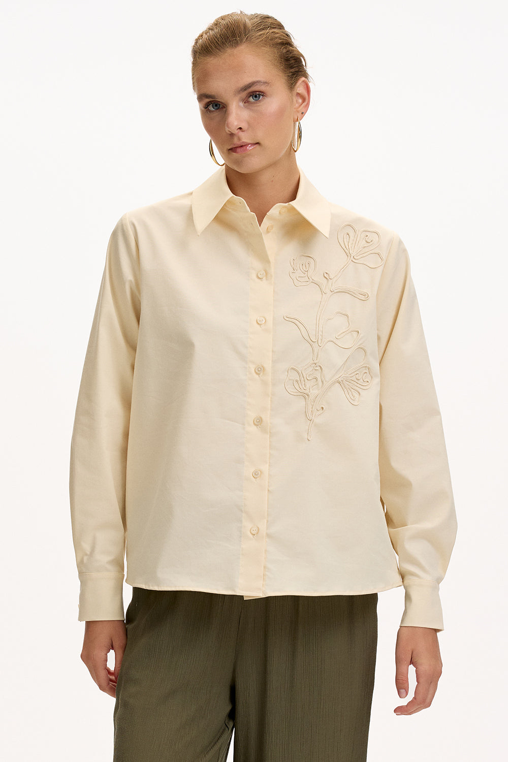 Kierra Long Sleeve Shirt - CREAM