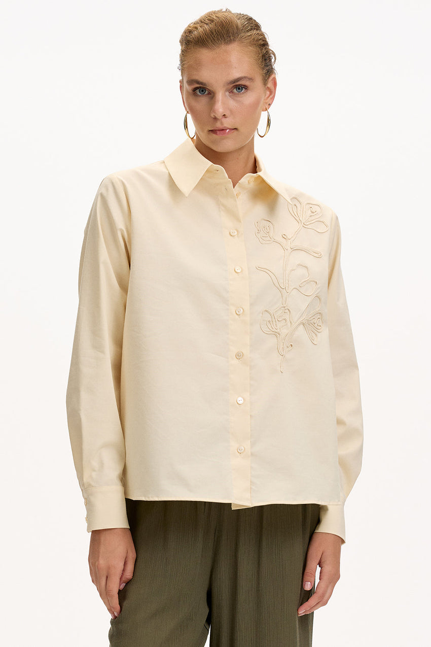 Kierra Long Sleeve Shirt - CREAM