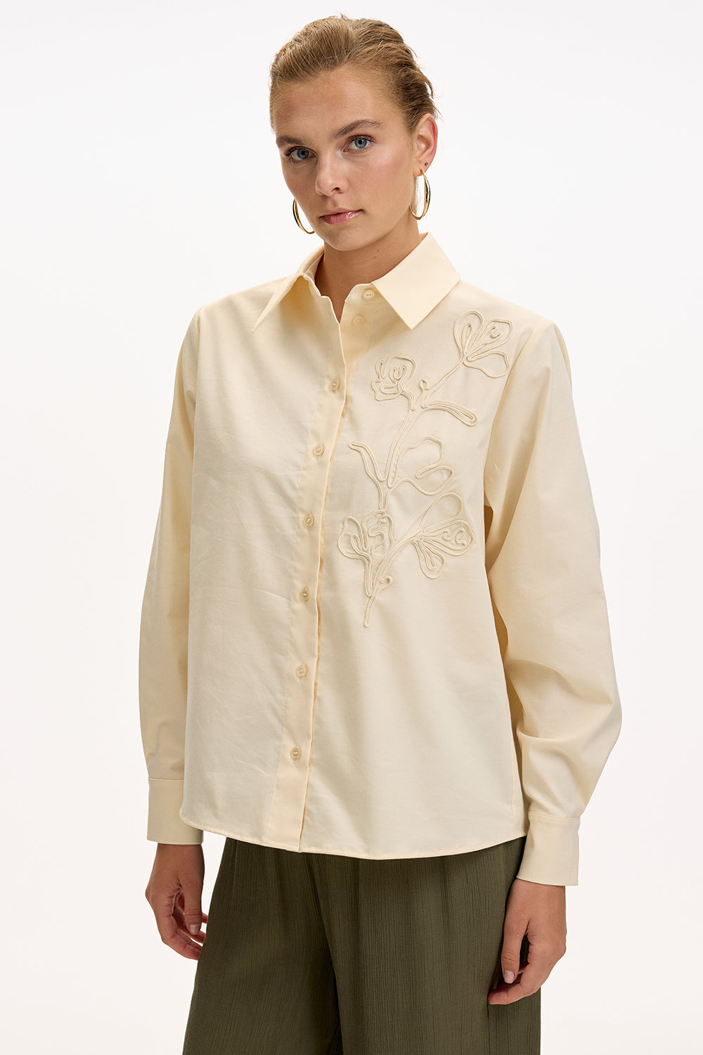 Kierra Long Sleeve Shirt - CREAM