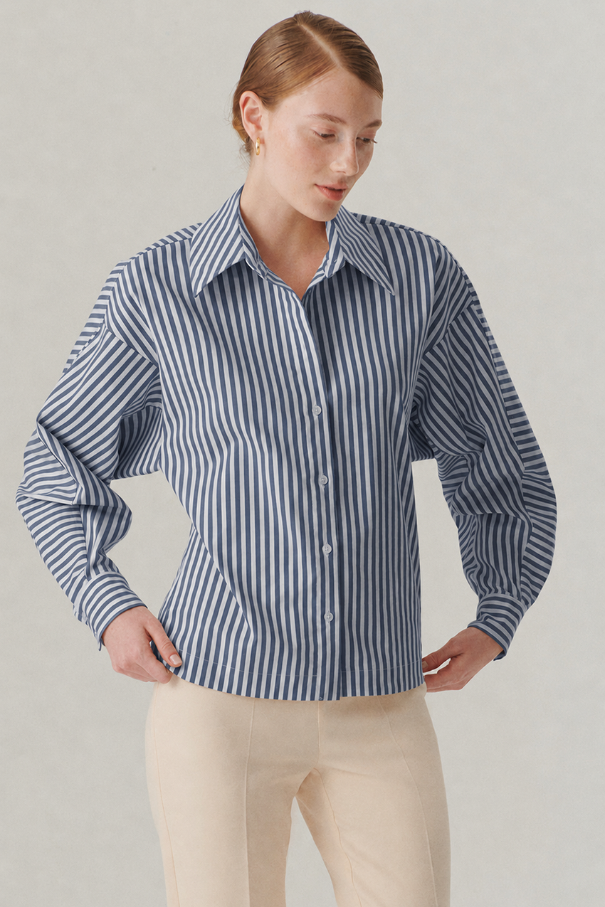 Emersyn Cotton Shirt - BLUE