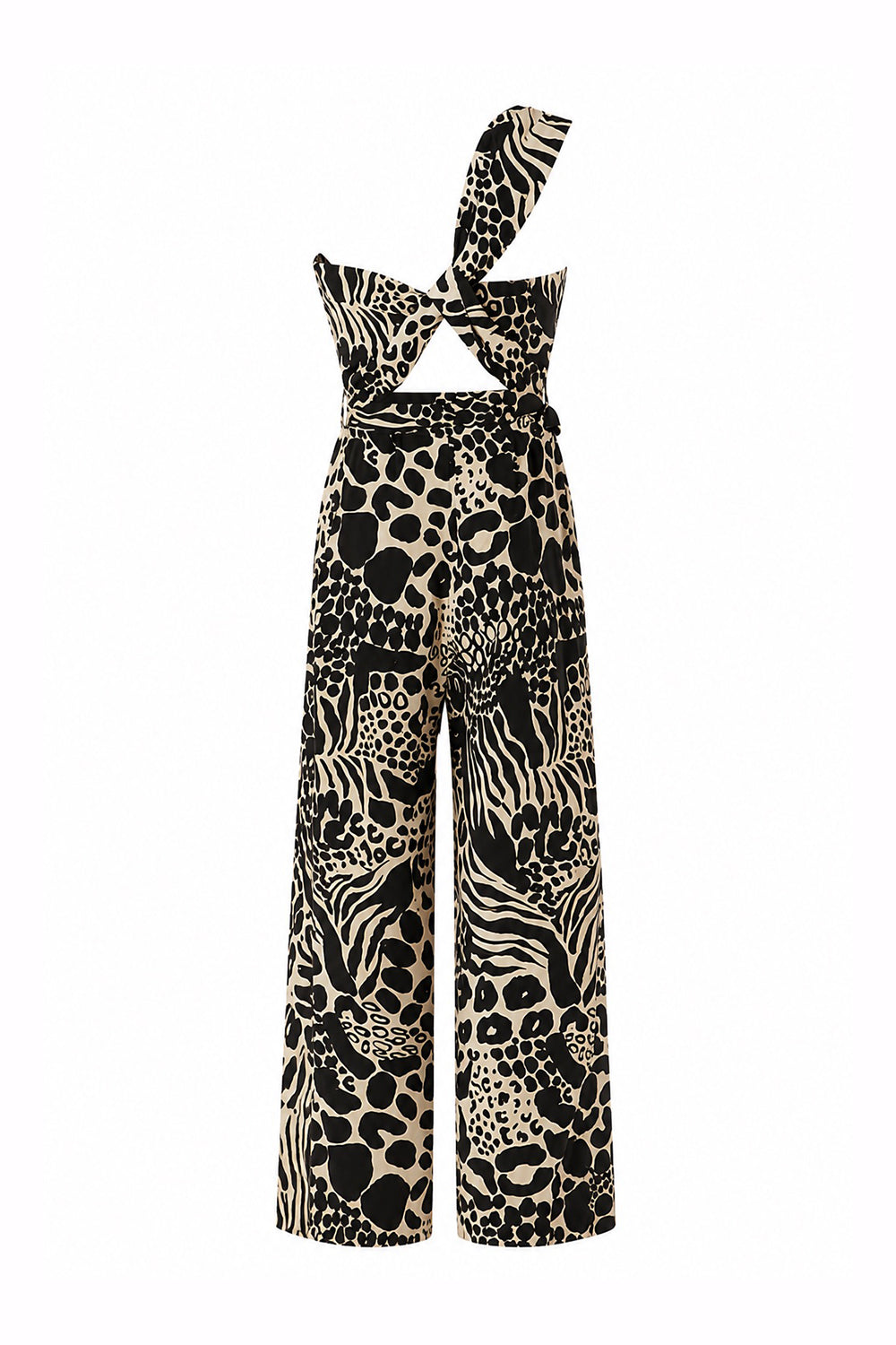 Katalina Jumpsuit with Belt - BLACK