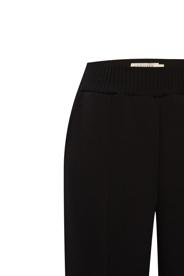 Regular Fit Straight Leg Pants with Elastic Waist