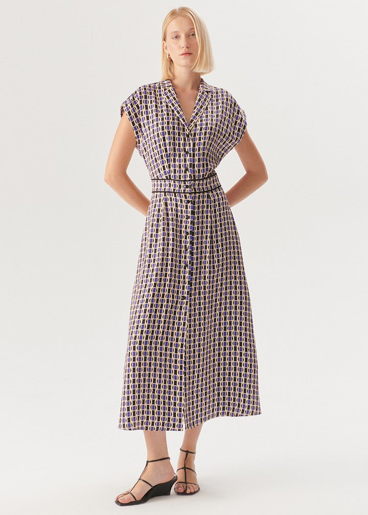 Vintage Check Button Dress