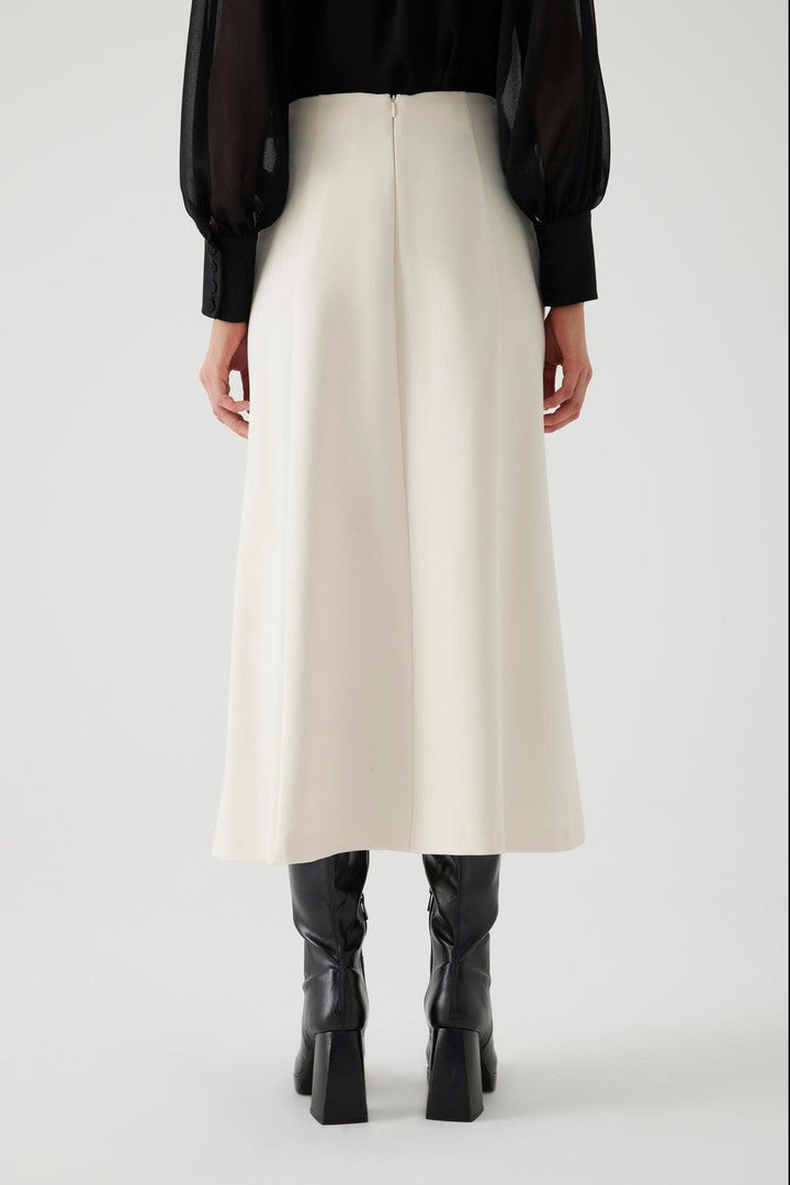 Slim Fit Midi Skirt with Belt