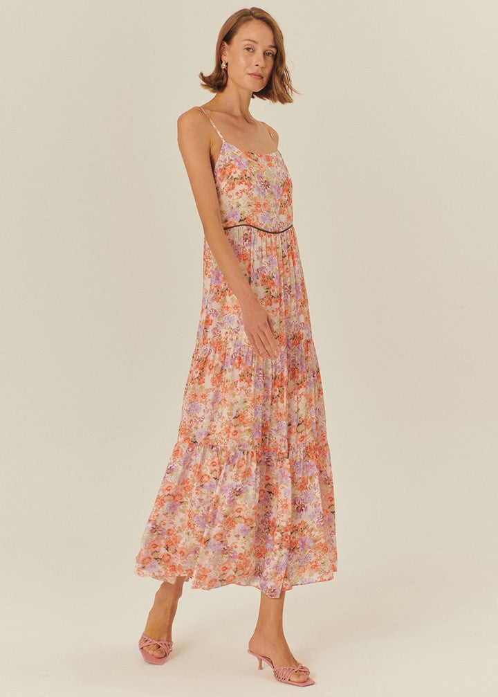 Strappy Floral Midi Dress