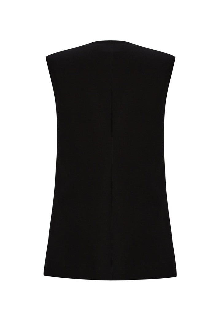 Regular Fit Vest with Pockets and Button Details