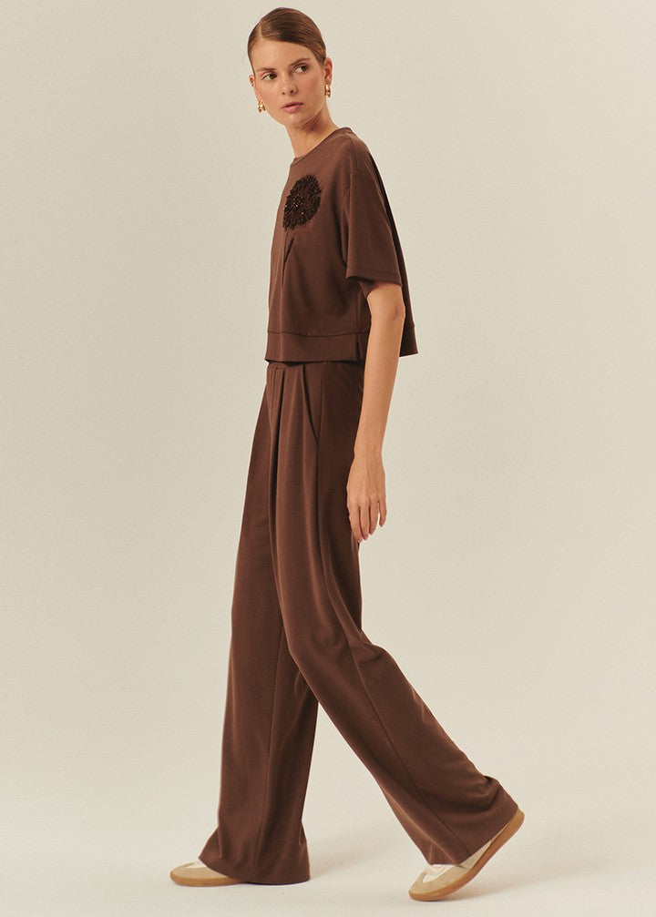 Soft Knit Wide-Leg Pants