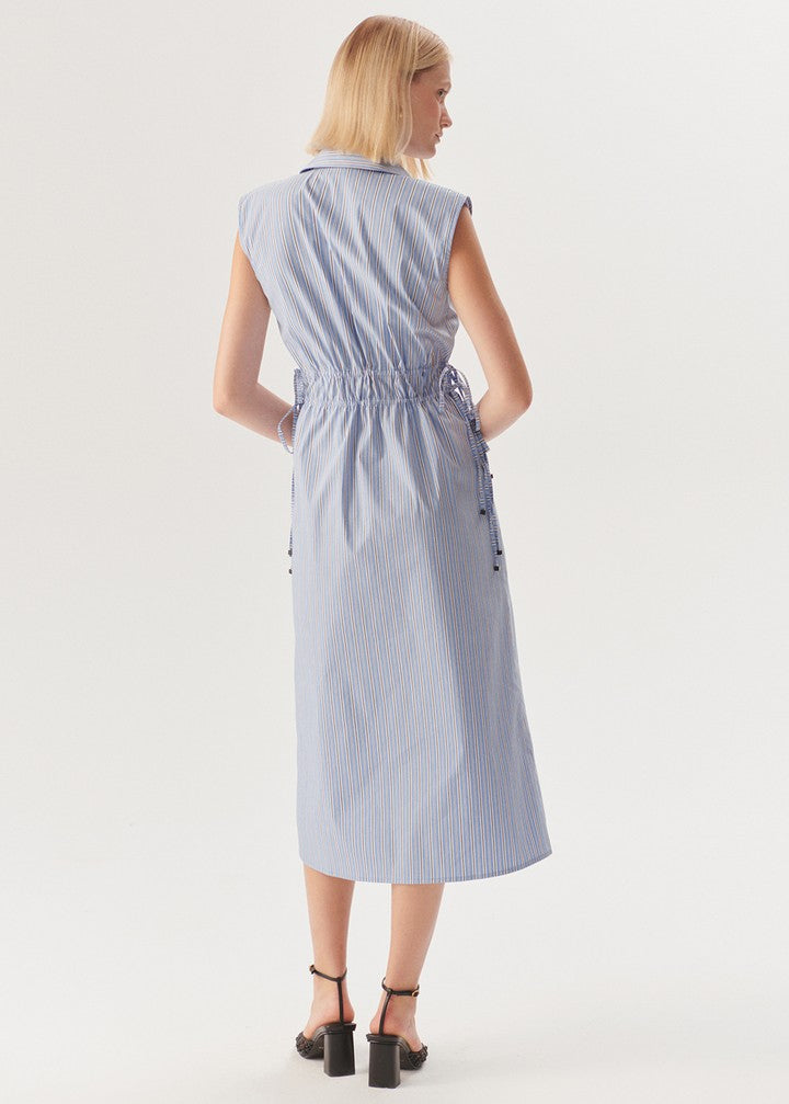Playful Buttoned Midi Dress