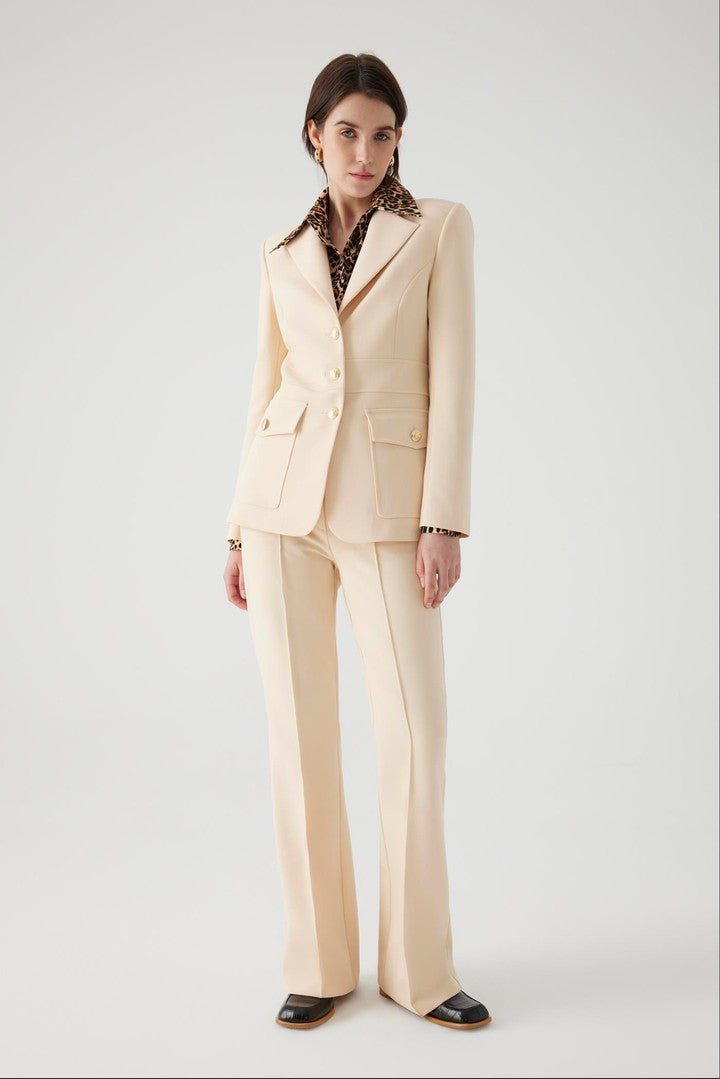 Slim Fit Jacket with Fitted Waist and Pockets