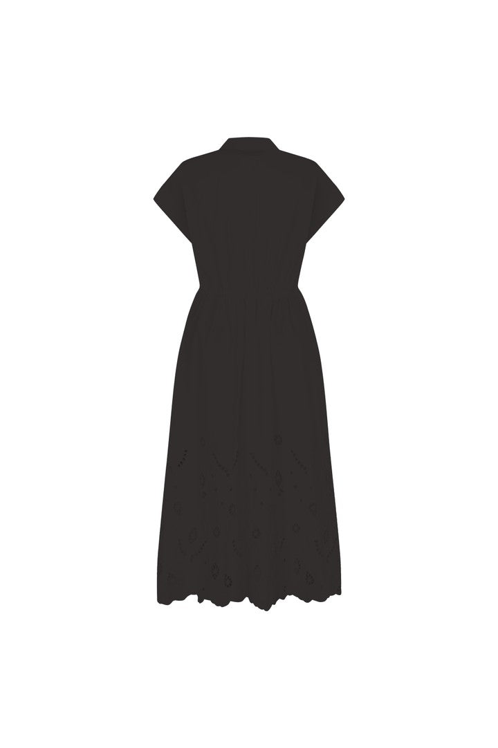 Crisp and Chic Belted Dress