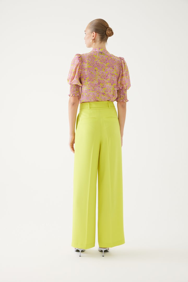 Colorful Shirt with Balloon Sleeves