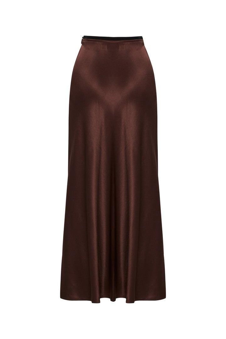 Regular Fit Satin Midi Skirt