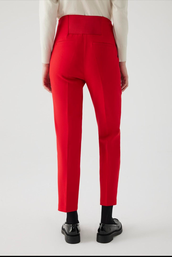 High Carrot Fit Pants - Red