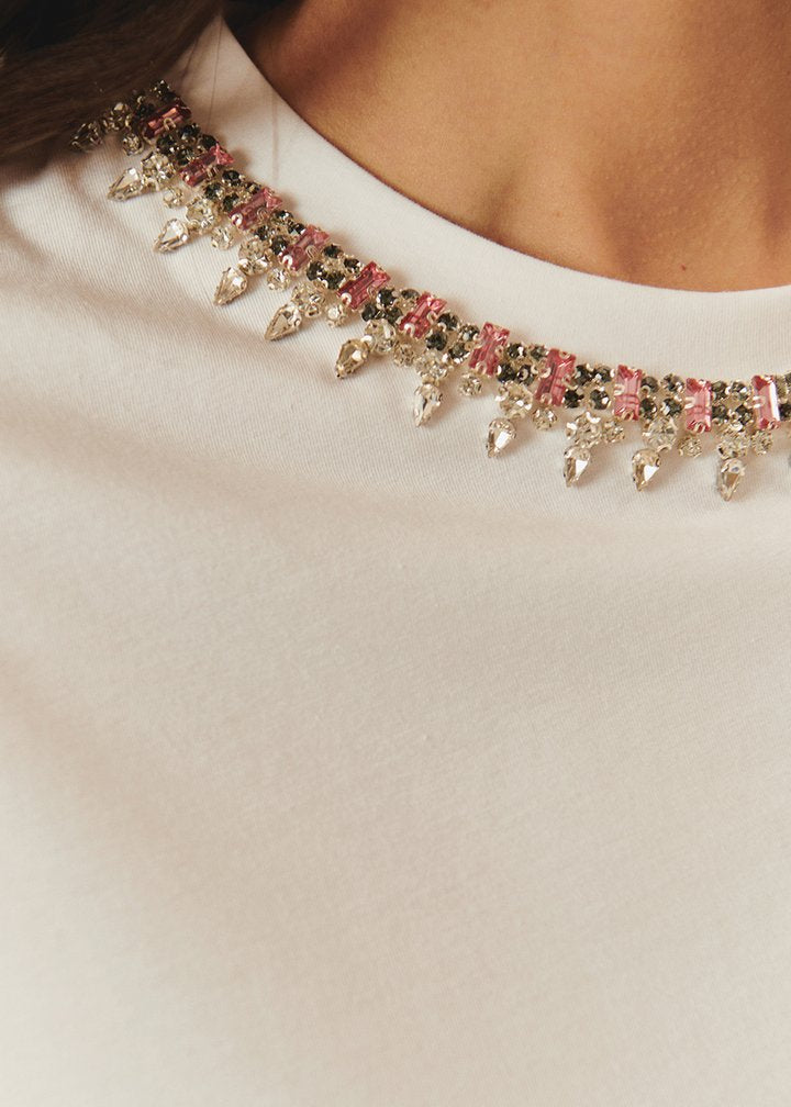 Crystal-Embellished Cotton T-Shirt