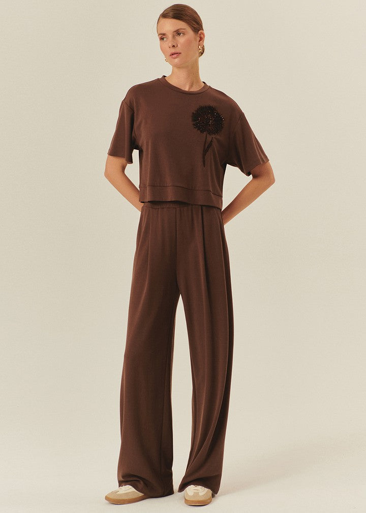 Soft Knit Wide-Leg Pants