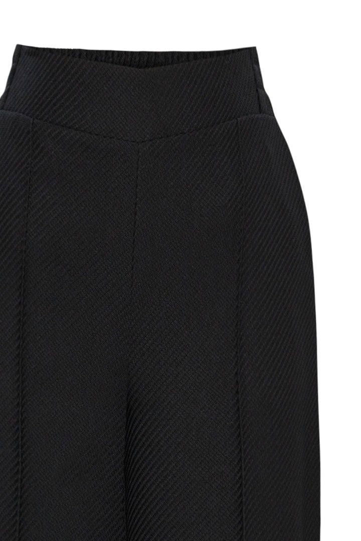 Black Relaxed Fit Wide Leg Straight Pants
