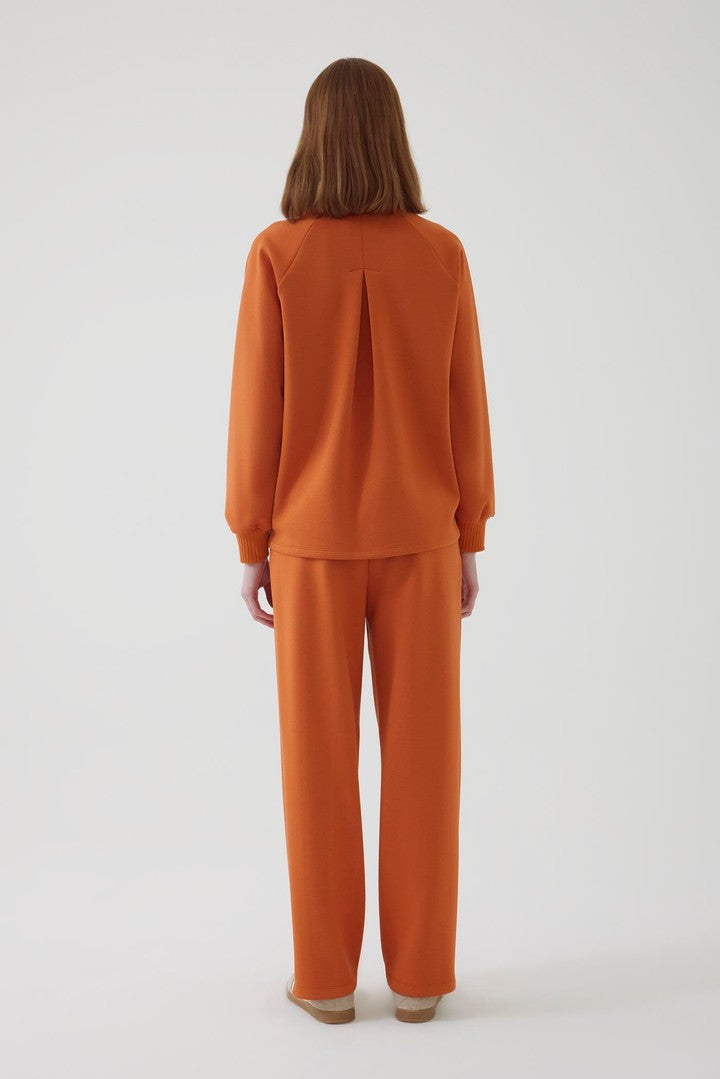 Regular Fit Knit Sweatshirt with Polo Collar