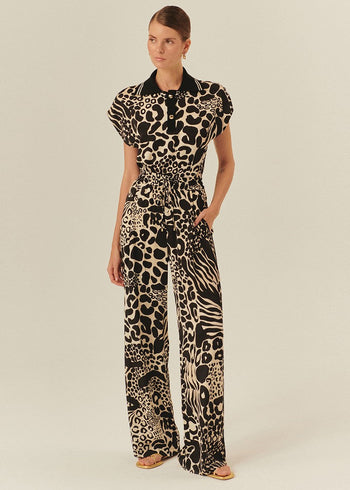 Tailored Linen Palazzo Pants