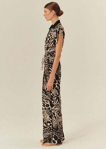 Tailored Linen Palazzo Pants