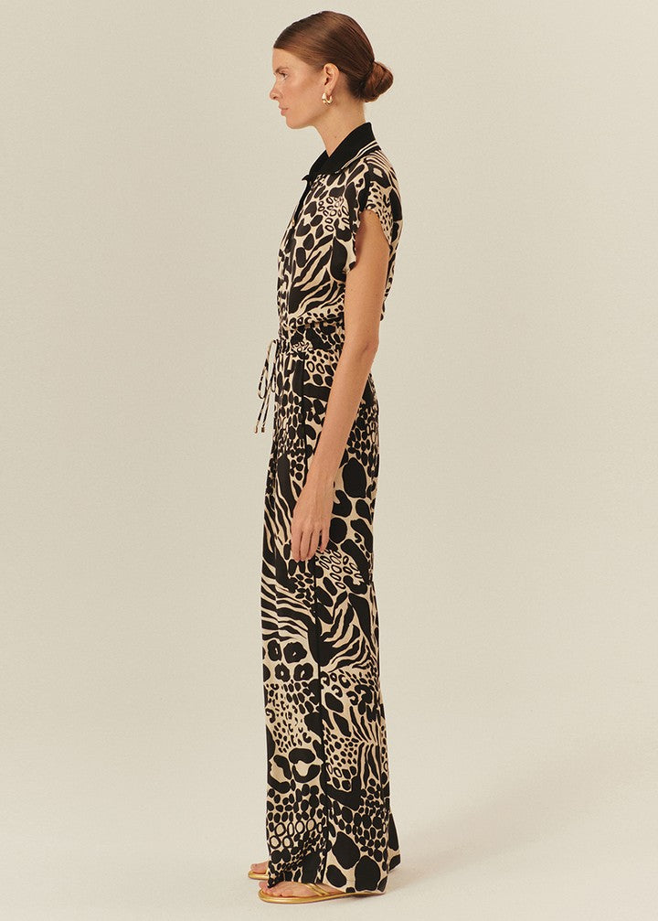 Tailored Linen Palazzo Pants