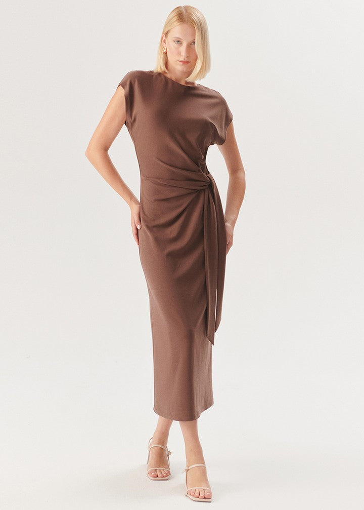 Classic Tie Midi Dress