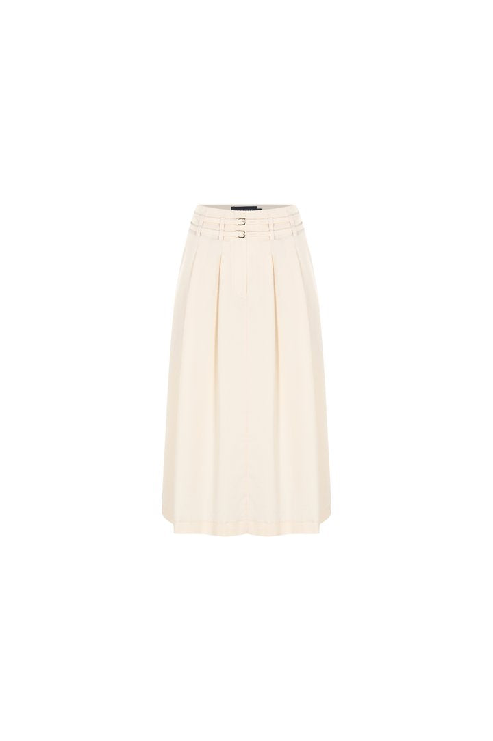 Elegant Cutwork A-Line Skirt