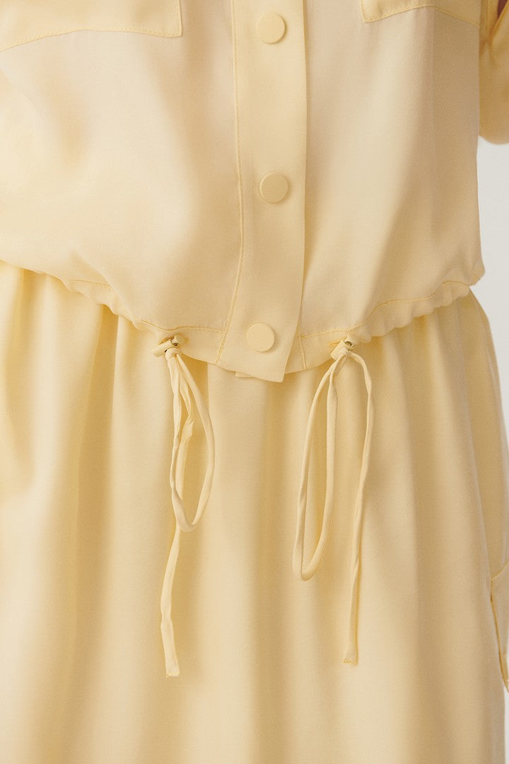 Soft Tencel Drawstring Bomber