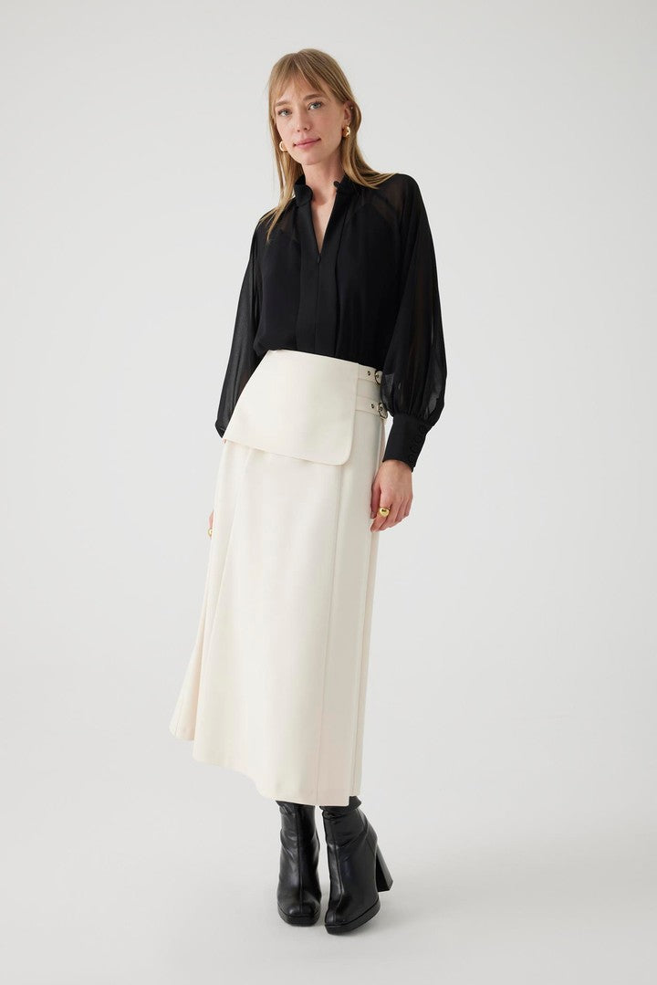 Black Regular Fit Blouse with Chiffon Lining