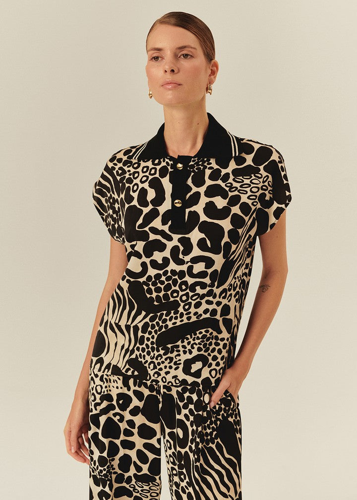 Modern Safari Polo Top