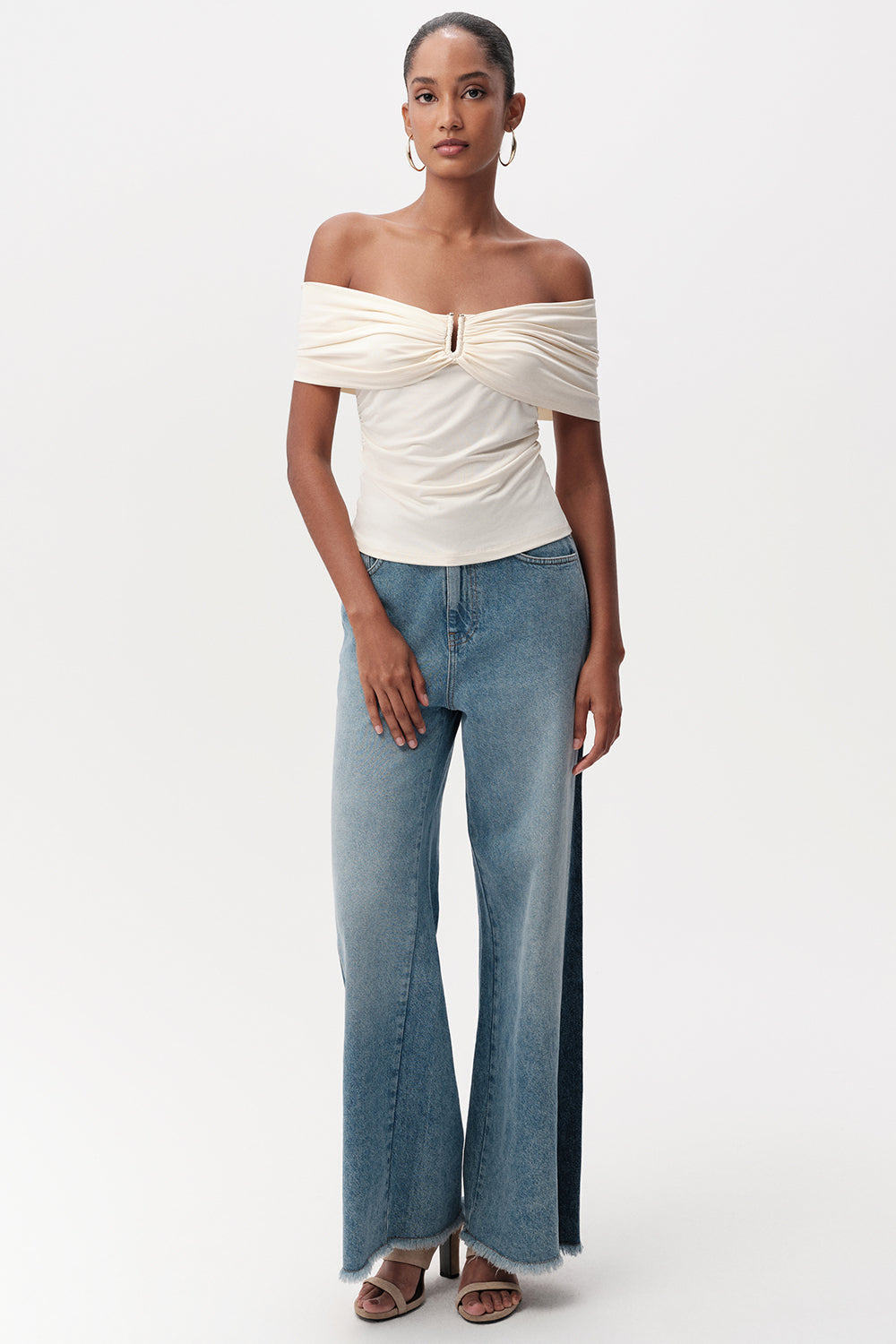 Artus Off Shoulder Blouse - CREAM
