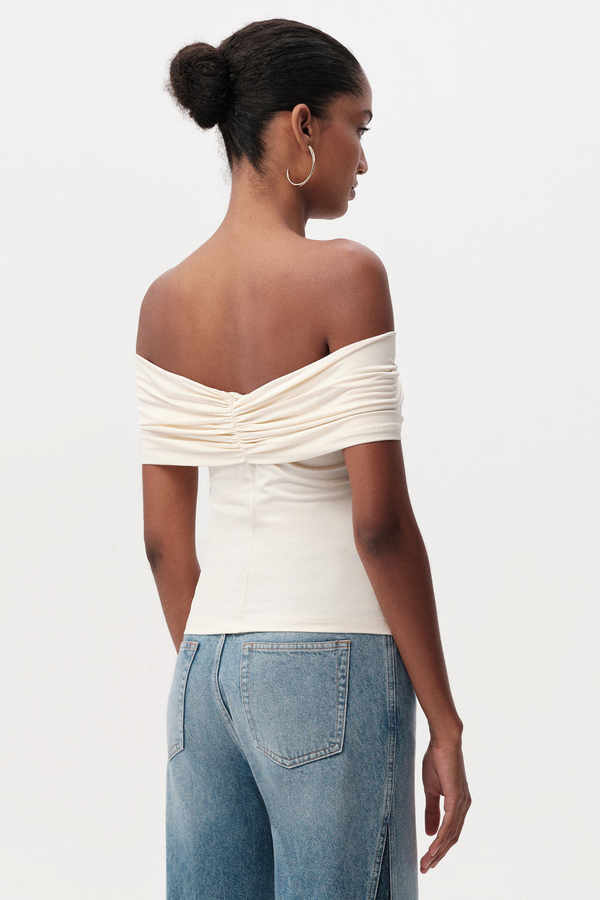 Artus Off Shoulder Blouse - CREAM