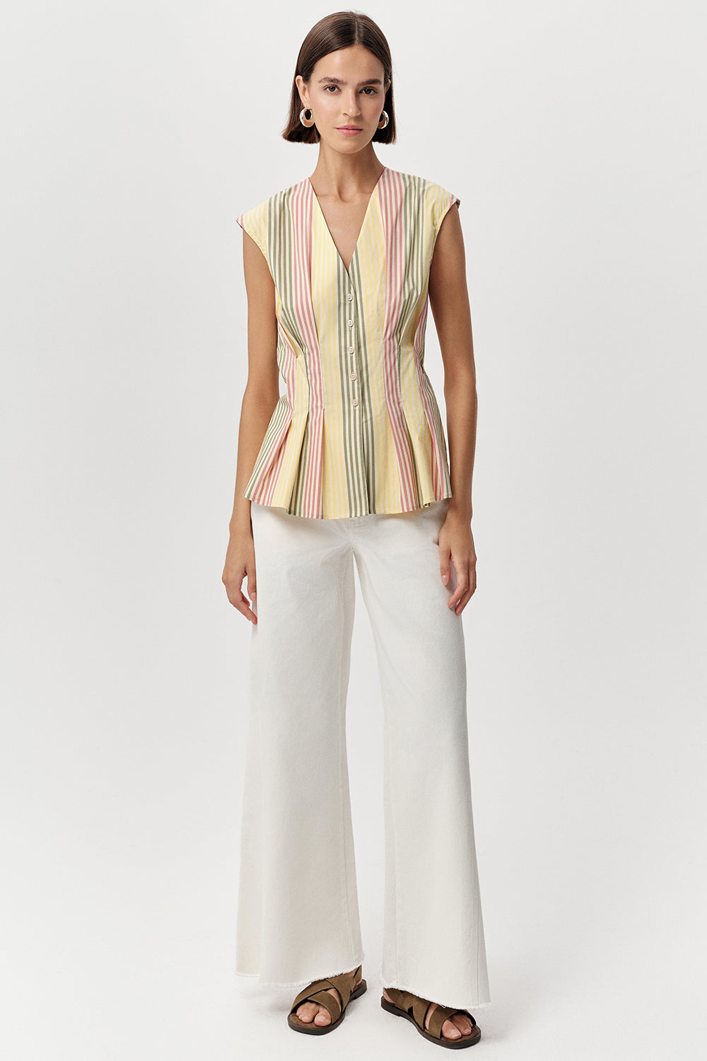 Biana Sleeveless Shirt - MULTI COLOR