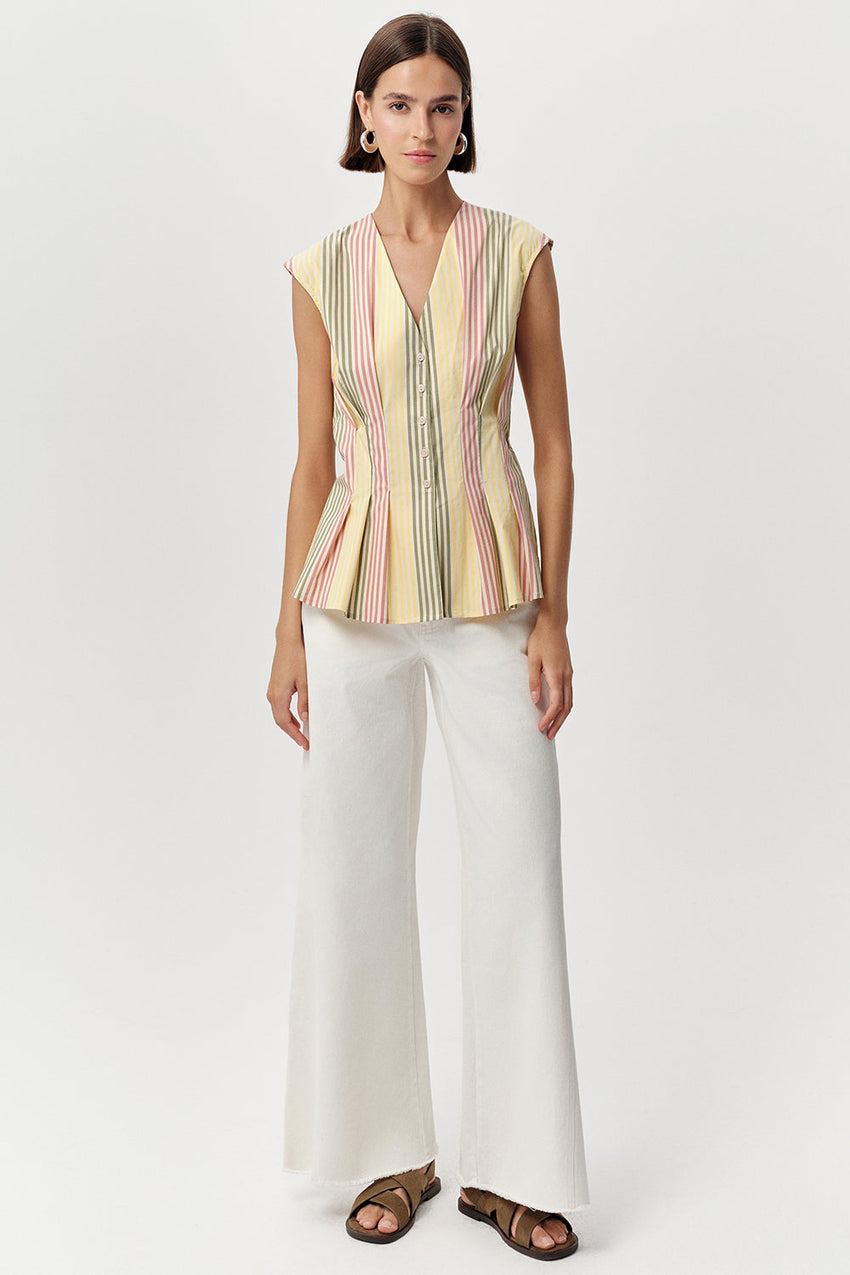 Biana Sleeveless Shirt - MULTI COLOR