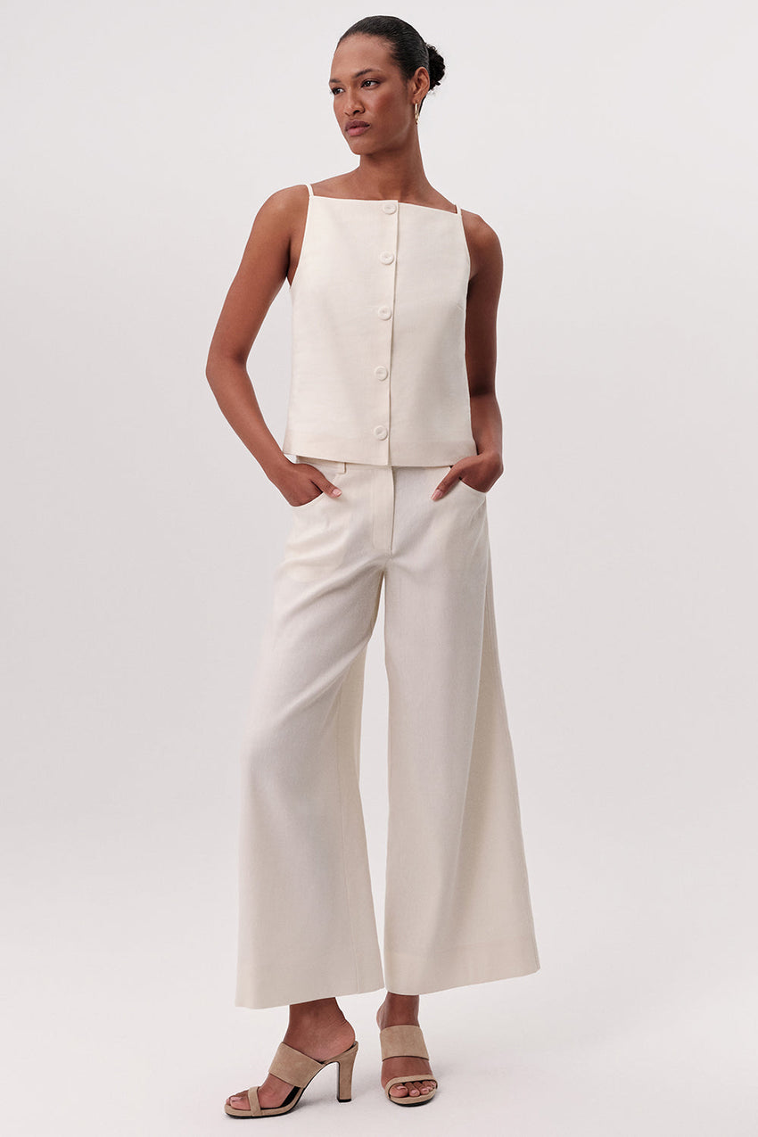 Rebeca Sleeveless Blouse - CREAM
