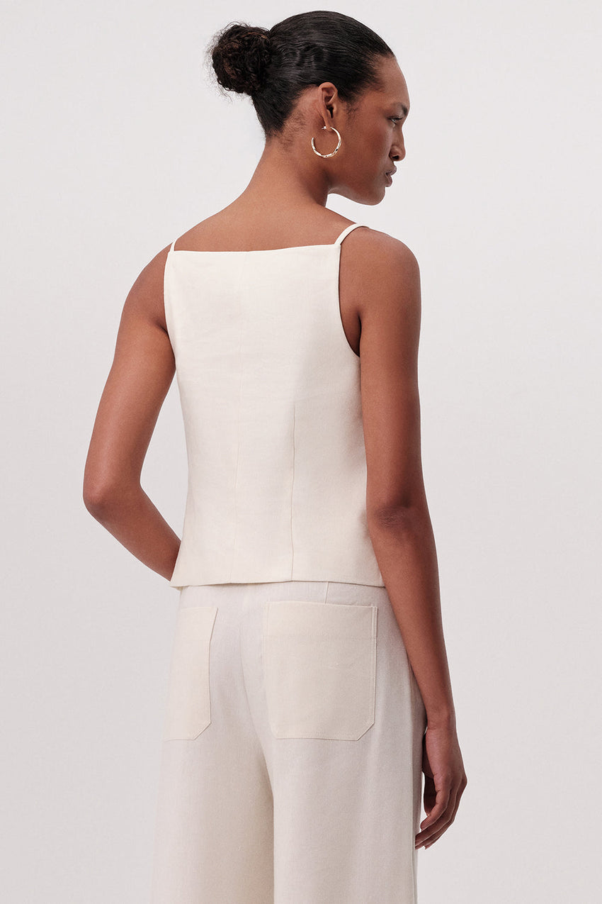 Rebeca Sleeveless Blouse - CREAM