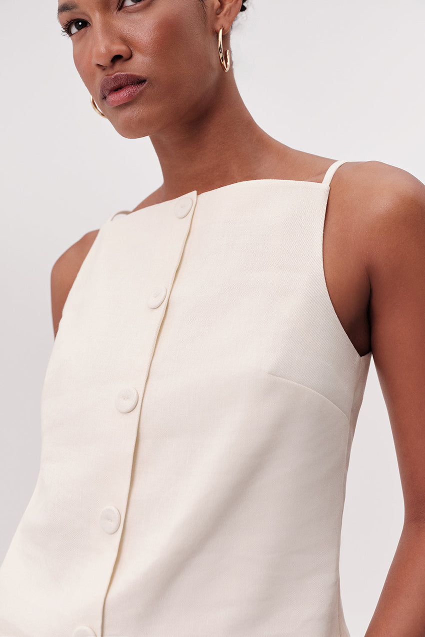 Rebeca Sleeveless Blouse - CREAM
