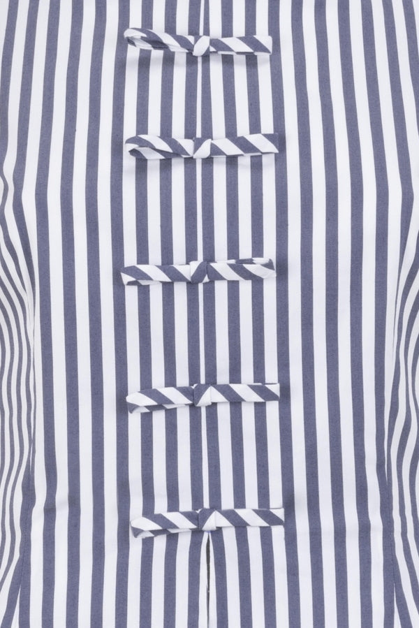 Spaghetti Strap Striped Cotton Bustier