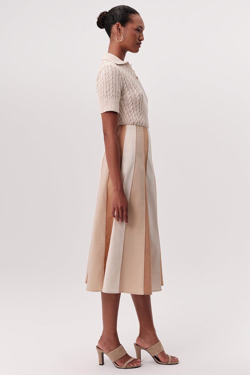 High-Waisted Midi Skirt - MULTI COLOR